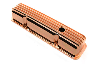 1987-97 CHEVY 5.0L & 5.7L TALL ALUMINUM CENTER BOLT VALVE COVERS - FINNED - COPPER