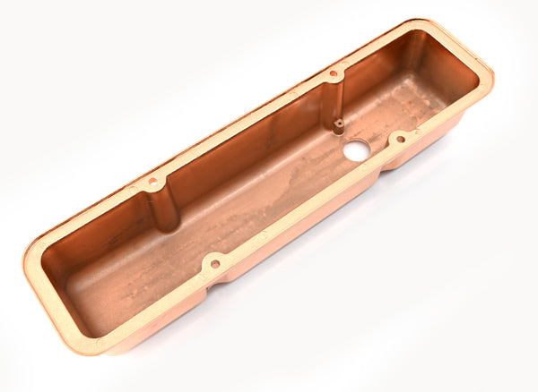 1987-97 CHEVY 5.0L & 5.7L TALL ALUMINUM CENTER BOLT VALVE COVERS - FINNED - COPPER