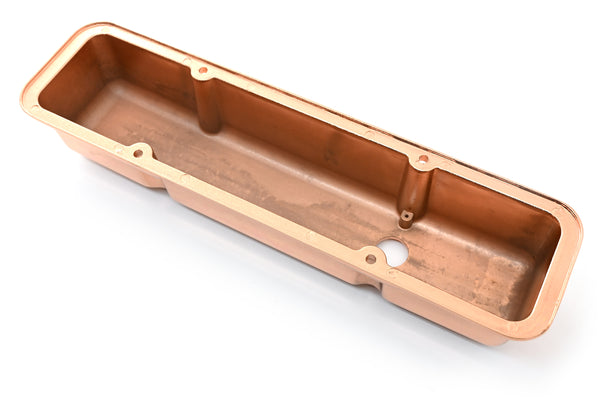 1987-97 CHEVY 5.0L & 5.7L TALL ALUMINUM CENTER BOLT VALVE COVERS - FINNED - COPPER