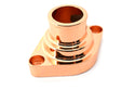 ALUMINUM CHEVY SMALL BLOCK BIG BLOCK STRAIGHT THERMOSTAT HOUSING WATER NECK - COPPER