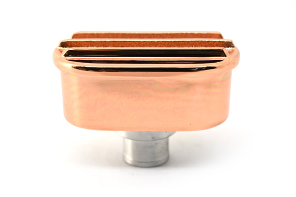 CHEVY-FORD-MOPAR BILLET ALUMINUM BREATHER - FINNED - COPPER