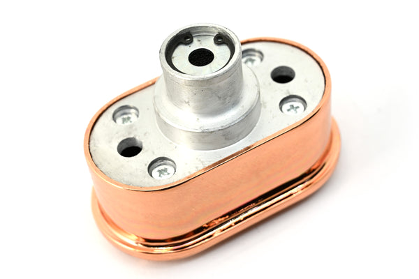CHEVY-FORD-MOPAR BILLET ALUMINUM BREATHER - FINNED - COPPER