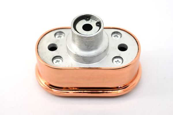 CHEVY-FORD-MOPAR BILLET ALUMINUM BREATHER - FINNED - COPPER