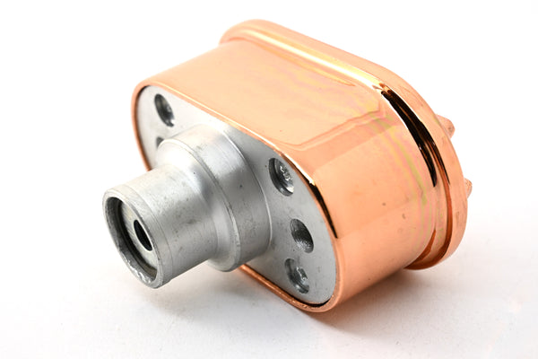CHEVY-FORD-MOPAR BILLET ALUMINUM BREATHER - FINNED - COPPER