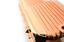 1986-02 CHEVY SMALL BLOCK 305-327-350 V8 ALUMINUM STOCK CAPACITY OIL PAN - RETRO FINNED - COPPER