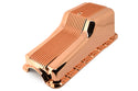1962-82 FORD SMALL BLOCK 260-289-302 ALUMINUM STOCK CAPACITY OIL PAN - RETRO FINNED - COPPER