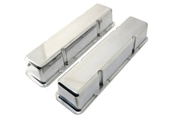 Polished Aluminum Tall Valve Covers – Fits 1958–86 Chevy SB 283–400 -Smooth, No Holes –