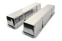 Polished Aluminum Tall Valve Covers – Fits 1958–86 Chevy SB 283–400 -Smooth, No Holes –