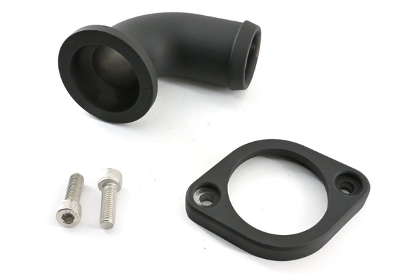 ALUMINUM MOPAR HEMI GEN 3  90 DEGREE WATER NECK THERMOSTAT HOUSING - BLACK