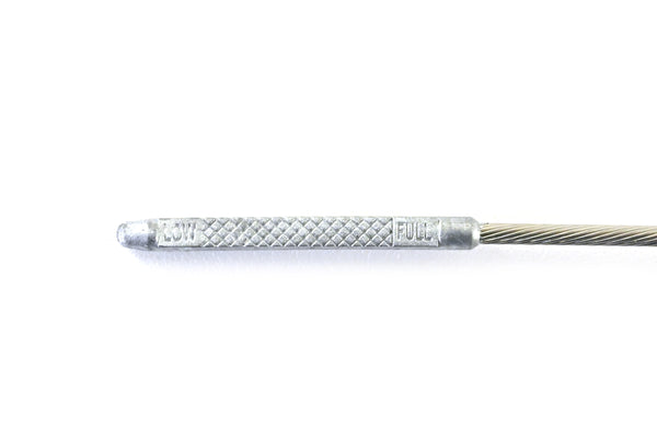 CFR PERFORMANCE STAINLESS BRAIDED CHRYSLER HEMI 5.7L, 6.1L, 6.4L CENTER SUMP PAN FLEXIBLE DIPSTICK - NATURAL