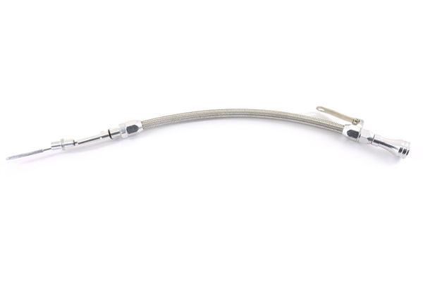 CFR PERFORMANCE STAINLESS BRAIDED CHRYSLER HEMI 5.7L, 6.1L, 6.4L CENTER SUMP PAN FLEXIBLE DIPSTICK - NATURAL