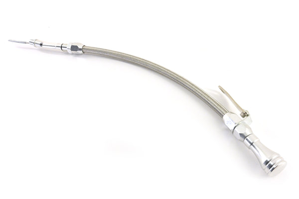 CFR PERFORMANCE STAINLESS BRAIDED CHRYSLER HEMI 5.7L, 6.1L, 6.4L CENTER SUMP PAN FLEXIBLE DIPSTICK - NATURAL