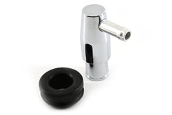 CFR Performance Compatible/Replacement Chrome Aluminum Billet PCV Valve w/ 3/4" Hose Barb with Grommet – Universal Fit
