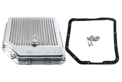 CHEVY-GM TURBO TH-350 ALUMINUM TRANSMISSION PAN KIT DEEP FINNED - CHROME