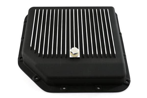 CFR Performance COMPATIBLE/REPLACEMENT CHEVY-GM TURBO TH-350 ALUMINUM TRANSMISSION PAN KIT DEEP FINNED - BLACK