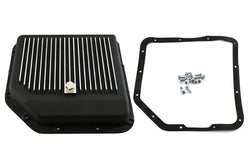 CFR Performance COMPATIBLE/REPLACEMENT CHEVY-GM TURBO TH-350 ALUMINUM TRANSMISSION PAN KIT DEEP FINNED - BLACK