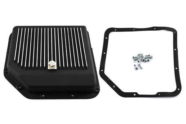 CFR Performance COMPATIBLE/REPLACEMENT CHEVY-GM TURBO TH-350 ALUMINUM TRANSMISSION PAN KIT DEEP FINNED - BLACK