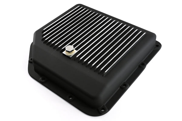 CFR Performance COMPATIBLE/REPLACEMENT CHEVY-GM TURBO TH-350 ALUMINUM TRANSMISSION PAN KIT DEEP FINNED - BLACK