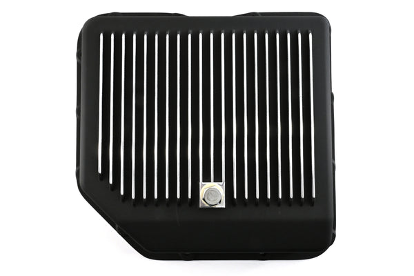 CFR Performance COMPATIBLE/REPLACEMENT CHEVY-GM TURBO TH-350 ALUMINUM TRANSMISSION PAN KIT DEEP FINNED - BLACK