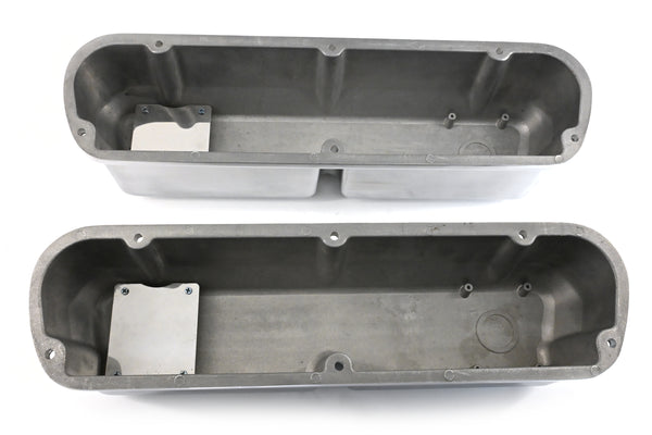 1962-85 FORD SMALL BLOCK 289-302-351W-5.0L TALL CHROME ALUMINUM VALVE COVERS - FULL FINNED