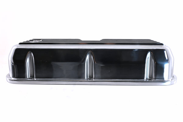 1962-85 FORD SMALL BLOCK 289-302-351W-5.0L TALL CHROME ALUMINUM VALVE COVERS - FULL FINNED
