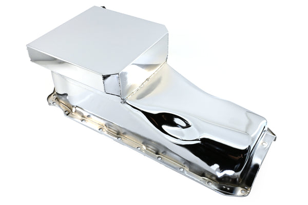 1965-90 CHEVY BIG BLOCK 396-402-427-454 DRAG RACING OIL PAN - CHROME