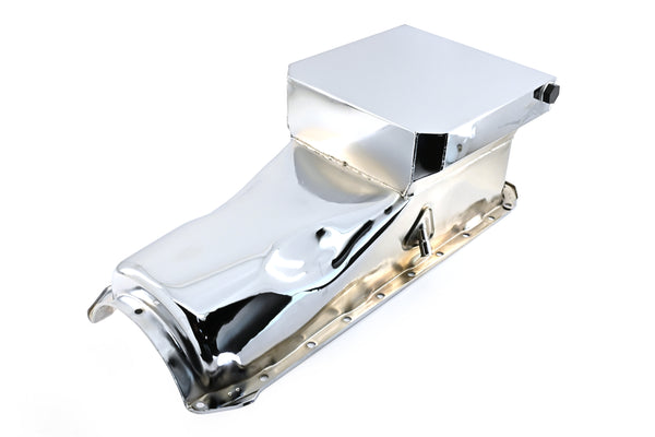 1965-90 CHEVY BIG BLOCK 396-402-427-454 DRAG RACING OIL PAN - CHROME