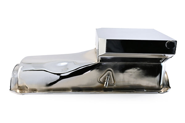 1965-90 CHEVY BIG BLOCK 396-402-427-454 DRAG RACING OIL PAN - CHROME