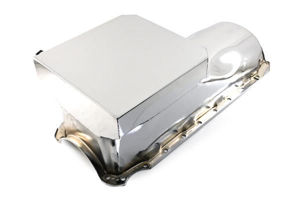 1965-90 CHEVY BIG BLOCK 396-402-427-454 DRAG RACING OIL PAN - CHROME