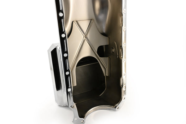1965-90 CHEVY BIG BLOCK 396-402-427-454 DRAG RACING OIL PAN - CHROME