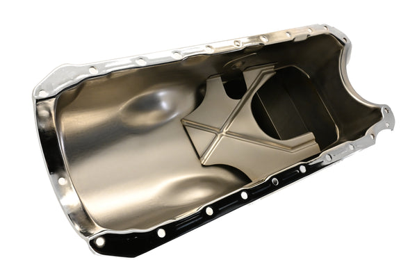 1965-90 CHEVY BIG BLOCK 396-402-427-454 DRAG RACING OIL PAN - CHROME