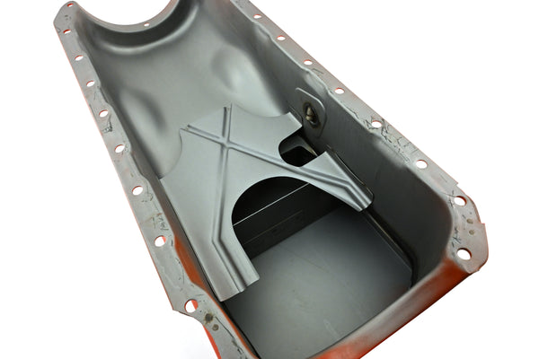 1965-90 CHEVY BIG BLOCK 396-402-427-454 DRAG RACING OIL PAN - ORANGE