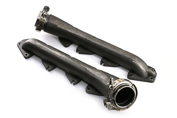 CFR Performance Cast Iron Exhaust Manifolds Compatible with 2002-2012 Dodge, Plymouth HEMI Gen III V-Band - Raw