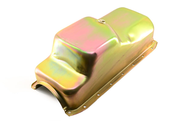 NHRA Approved Steel Oil Pan Fits 1964–1987 Chrysler/Mopar 273-318-340 – Stock Capacity – Mid-Rear Sump – Zinc