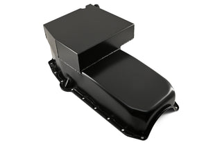Steel Racing Oil Pan Fits 1958–1979 Small Block Chevy SBC 283–400 – IMCA Circle Track – 7 Quart – Black