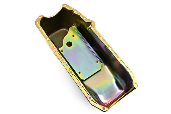 1958-79 CHEVY SMALL BLOCK 283-305-327-350 IMCA CIRCLE TRACK RACING OIL PAN - ZINC