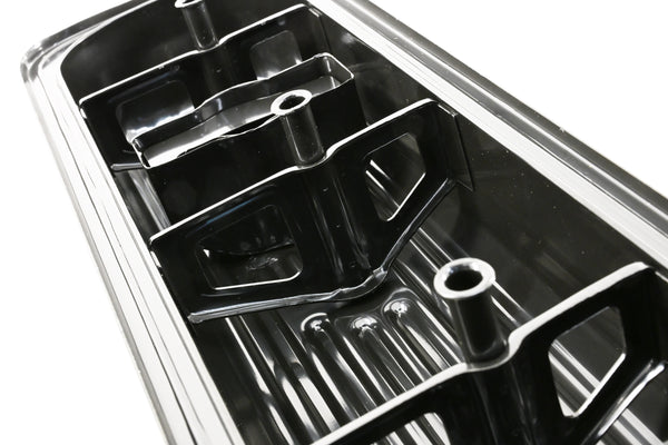 STEEL 1987-2000 CHEVY SB 5.0L 305 5.7L 350 CIRCLE TRACK RACING CENTER BOLT VALVE COVERS - BLACK