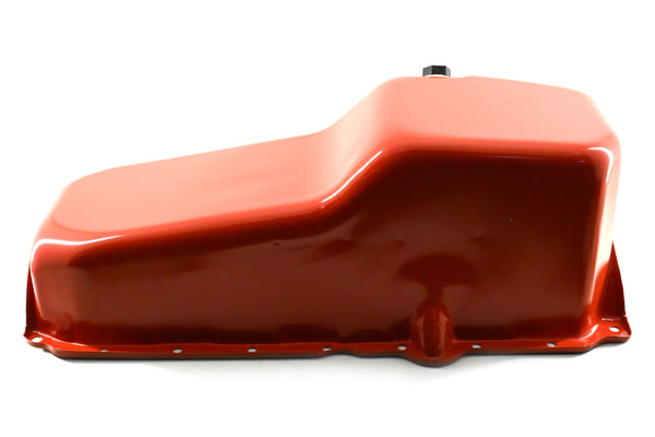 1986-02 CHEVY SMALL BLOCK 305-327-350 STOCK CAPACITY OIL PAN - ORANGE