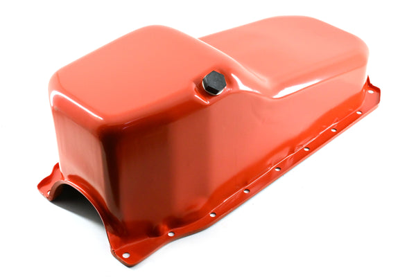 1986-02 CHEVY SMALL BLOCK 305-327-350 STOCK CAPACITY OIL PAN - ORANGE