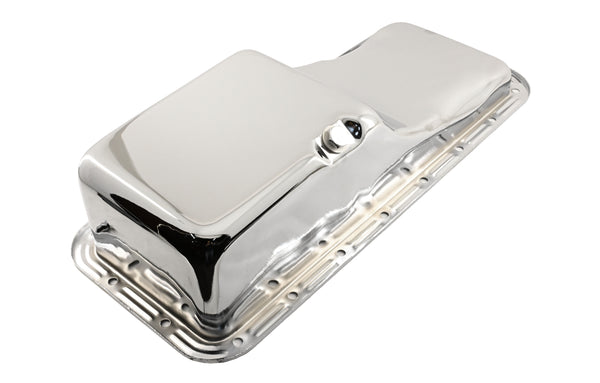 1958-76 FORD BIG BLOCK FE 352-390-406-427-428 STOCK CAPACITY OIL PAN - CHROME
