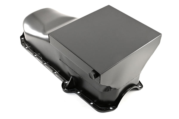 1980-85 CHEVY SMALL BLOCK 283-305-327-350-400 DRAG RACING OIL PAN - BLACK
