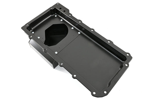STEEL 1965-72 CHEVY GM LS ENGINES OIL PAN 7 QT AN -10 FITTING - BLACK