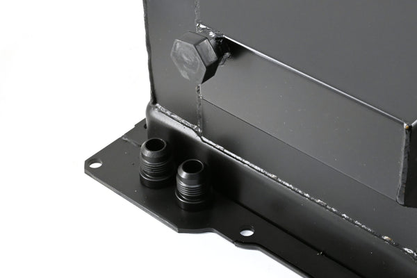 STEEL 1965-72 CHEVY GM LS ENGINES OIL PAN 7 QT AN -10 FITTING - BLACK