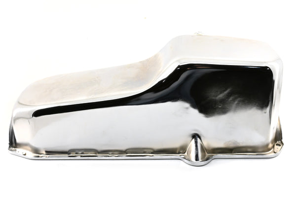 1980-85 CHEVY SMALL BLOCK 267-283-305-327-350 STOCK CAPACITY OIL PAN - CHROME