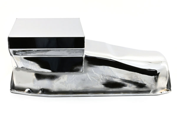 1980-85 CHEVY SMALL BLOCK 283-305-327-350-400 DRAG RACING OIL PAN - CHROME