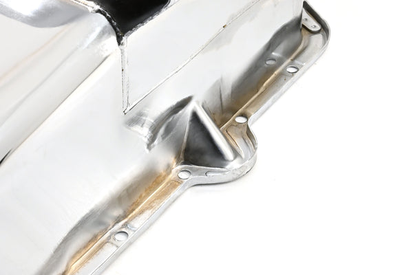 1980-85 CHEVY SMALL BLOCK 283-305-327-350-400 DRAG RACING OIL PAN - CHROME