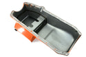 1958-79 CHEVY SMALL BLOCK 283-305-327-350-400 DRAG RACING OIL PAN - ORANGE
