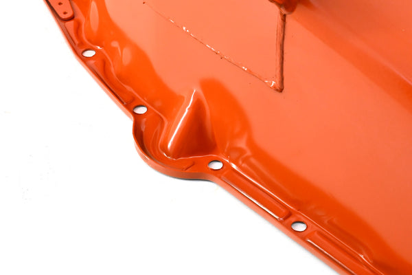 1958-79 CHEVY SMALL BLOCK 283-305-327-350-400 DRAG RACING OIL PAN - ORANGE