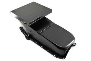 Assault Racing Products Stock Capacity Oil Pan For Small Block Chevy 327 350 400 – 58-79, Black Painted