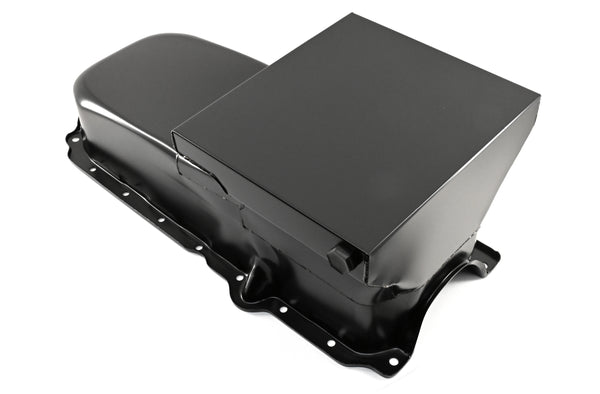 1962-67 CHEVY II-NOVA 1986-02 SMALL BLOCK 283-400 DRAG RACING OIL PAN - BLACK